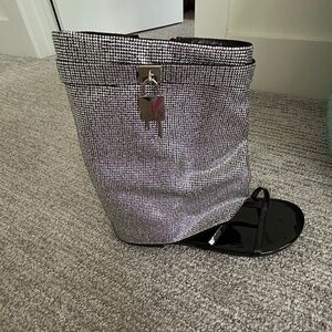 SHES DIFFERENT RHINESTONE SHEATH SANDAL IN BLACK BY CAPE ROBBIN